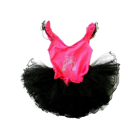 Hot Pink Ballet Shoes Black Tutu Ballet Dress Girls S-XL - SophiasStyle.com